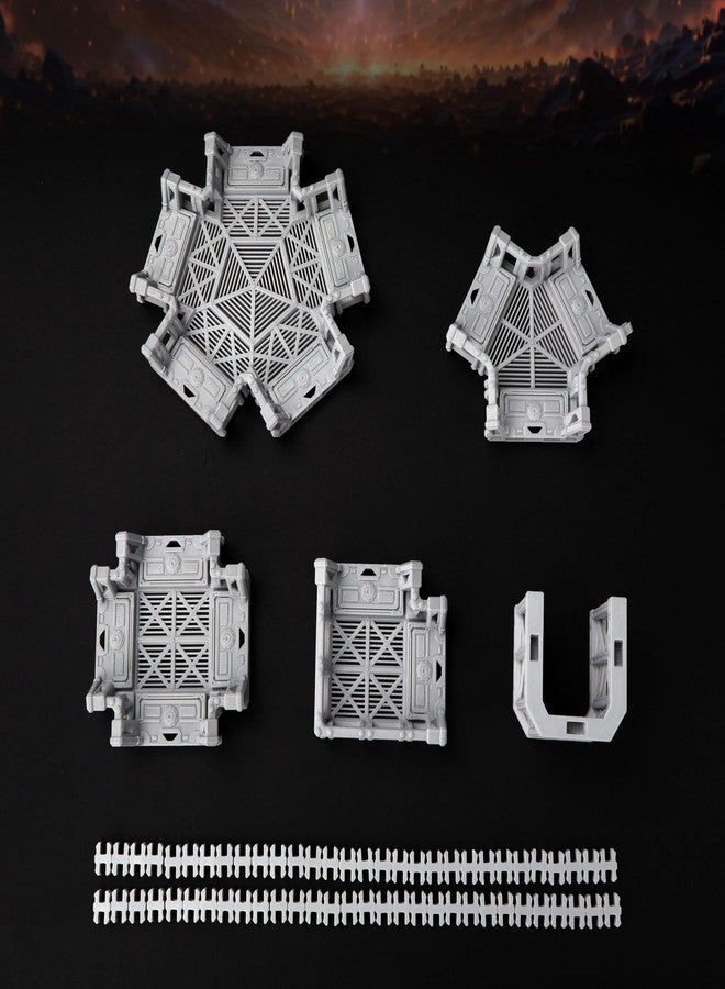 AUSPDICE AF690B Sci-Fi Walkways Extension Pack for DND & RPG | Modular Terrain Set, Dungeon Walls, TTRPG Map Props, Dungeons and Dragons Accessories, Wargame Buildings, and Terrain for Tabletop Roleplay - Image 1